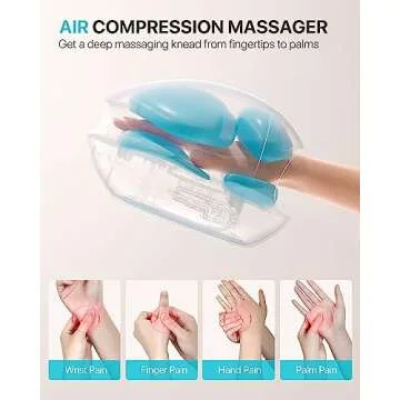 ALLJOY Roller Kneading Hand Massager for Arthritis and Carpal Tunnel Relief, Cordless Electric Hand Massager with Heat and Compression - Hand, Wrist, and Finger Massager-Ideal Gifts for Women/Men