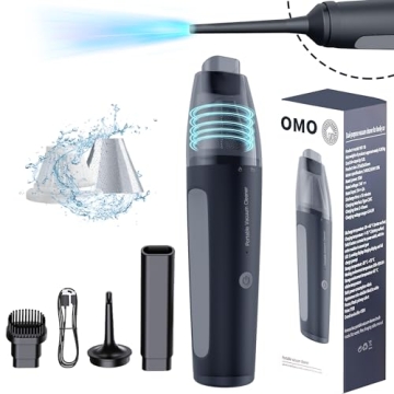 OMO Handheld Vacuum, 22000PA Portable Cordless Car Vacuum Cleaner, Suction and Blow 2 in 1 Dust Remo...