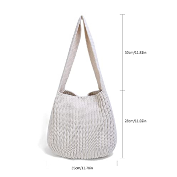 ENBEI Women's Handcrafted Crochet Tote Bag - Stylish & Eco-Friendly