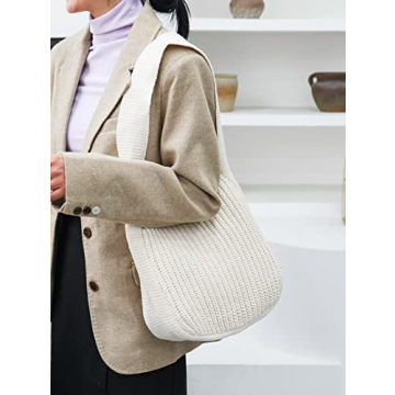 ENBEI Women's Handcrafted Crochet Tote Bag - Stylish & Eco-Friendly