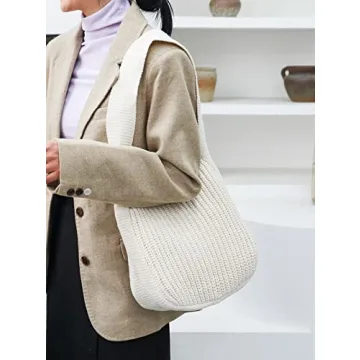 ENBEI Women's Handcrafted Crochet Tote Bag - Stylish & Eco-Friendly