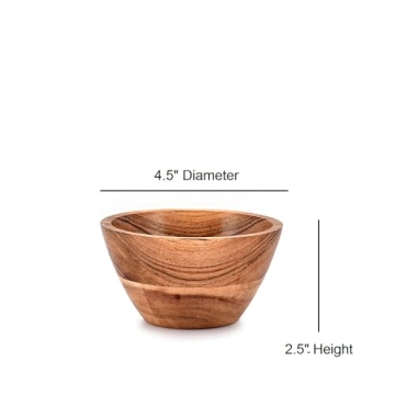 NIRMAN Acacia Wood Bowl Sets Elegant Kitchen Party Snack Bowls