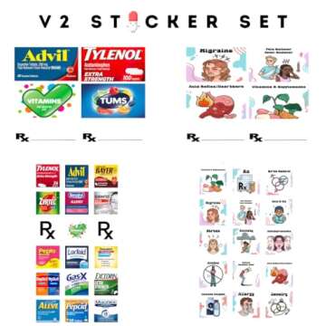 PillyPal V2 Portable Travel Pill Organizer Holder with Stickers - 8 Slot Durable Compact Case to Org...