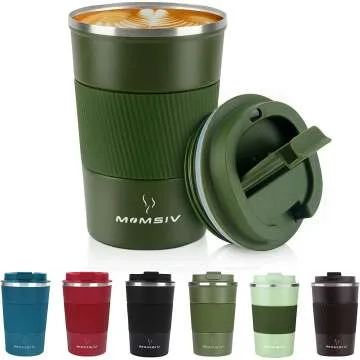 12oz MOMSIV Insulated Coffee Cup Travel Mug