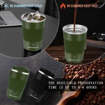12oz MOMSIV Insulated Coffee Cup Travel Mug