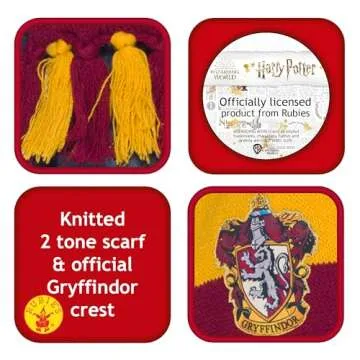 Rubies Adult Harry Potter Scarf, Gryffindor, One Size