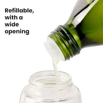 Mistifi Oliver Oil Sprayer for cooking, Spray bottle 6oz, Non-Aerosol Refillable Dispenser Oil Mister FS600 Less is More