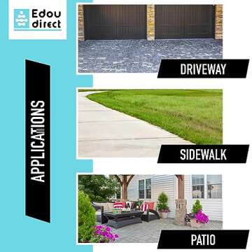 EDOU Floor Pressure Washer Attachment - 24 Inch Surface Washer for Pressure Washer Concrete Cleaner - Heavy Duty 4500 PSI Max with Wheels - Dual Handle Design and Quick Connect Kit Included