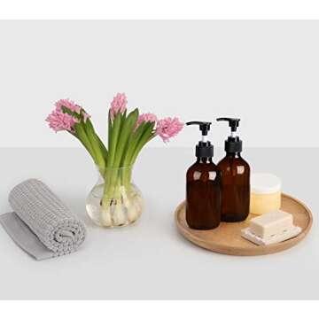 Plastic Soap Dispenser, Yebeauty Pump Bottle 10oz/300ml Empty Refillable Lotion Pump Dispenser Shampoo Bottles Containers with Pump Multipurpose for Cosmetic Kitchen Bathroom, 2-Pack Brown