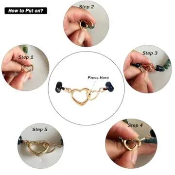 Handmade Beaded Gemstone Choker Necklace for Women Boho Colorful Rainbow Natural Stone Bead Necklaces Beach Summer Jewelry (Rainbow)