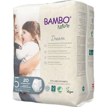 Bambo Nature Premium Training Pants (SIZES 4 TO 6 AVAILABLE), Size 5, 20 Count