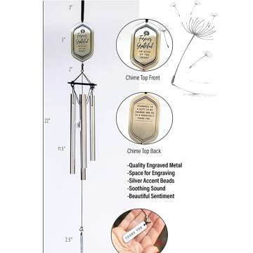 Forever Grateful Engraved Wind Chime Gift