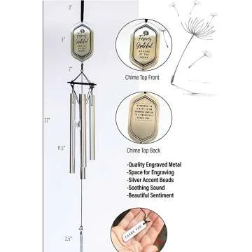 Forever Grateful Engraved Wind Chime Gift