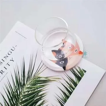 Charming Cat Print Coasters Set for Home Decor