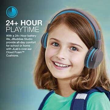 JLab JBuddies Wireless Kids Headphones - Safe & Comfortable