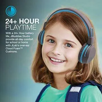 JLab JBuddies Wireless Kids Headphones - Safe & Comfortable