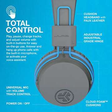 JLab JBuddies Wireless Kids Headphones - Safe & Comfortable