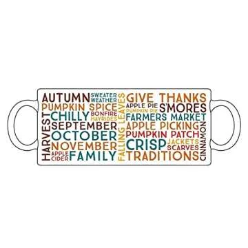Fall Autumn Season Coffee Mug, Gift for Fall Lover, Thanksgiving Pumpkin Spice Sweater Weather Cup (11oz)