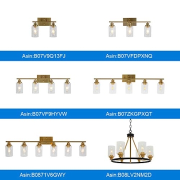 MELUCEE 6-Light Modern Vanity Light Fixture with Dimmer