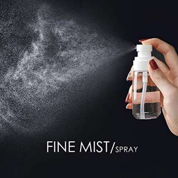 Cosywell Fine Mist Spray Bottle TSA Approved 3.4oz/ 100ml Empty Cosmetic Refillable Travel Containers Plastic Hair Spray Bottle Sprayer for Perfume Skincare Makeup Lotion (3color)