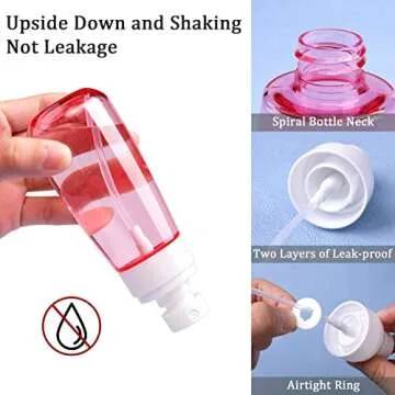 Cosywell Fine Mist Spray Bottle TSA Approved 3.4oz/ 100ml Empty Cosmetic Refillable Travel Containers Plastic Hair Spray Bottle Sprayer for Perfume Skincare Makeup Lotion (3color)