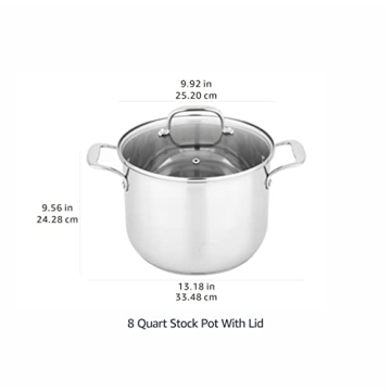 Amazon Basics 8-Quart Stainless Steel Stock Pot with Lid