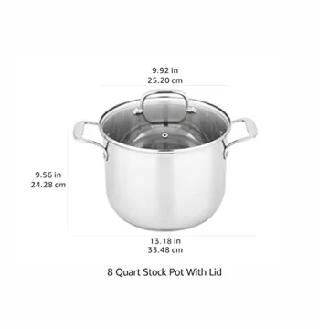 Amazon Basics 8-Quart Stainless Steel Stock Pot with Lid