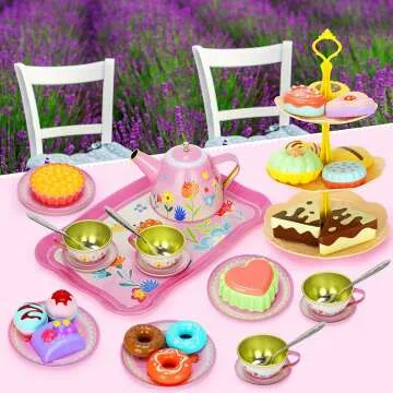 KMUYSL Girls Tea Party Set - 43 Pretend Play Toys