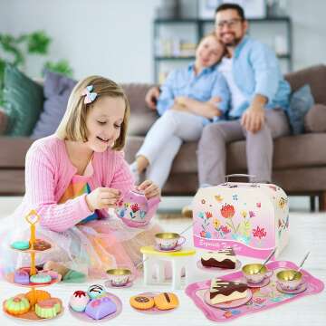 KMUYSL Girls Tea Party Set - 43 Pretend Play Toys