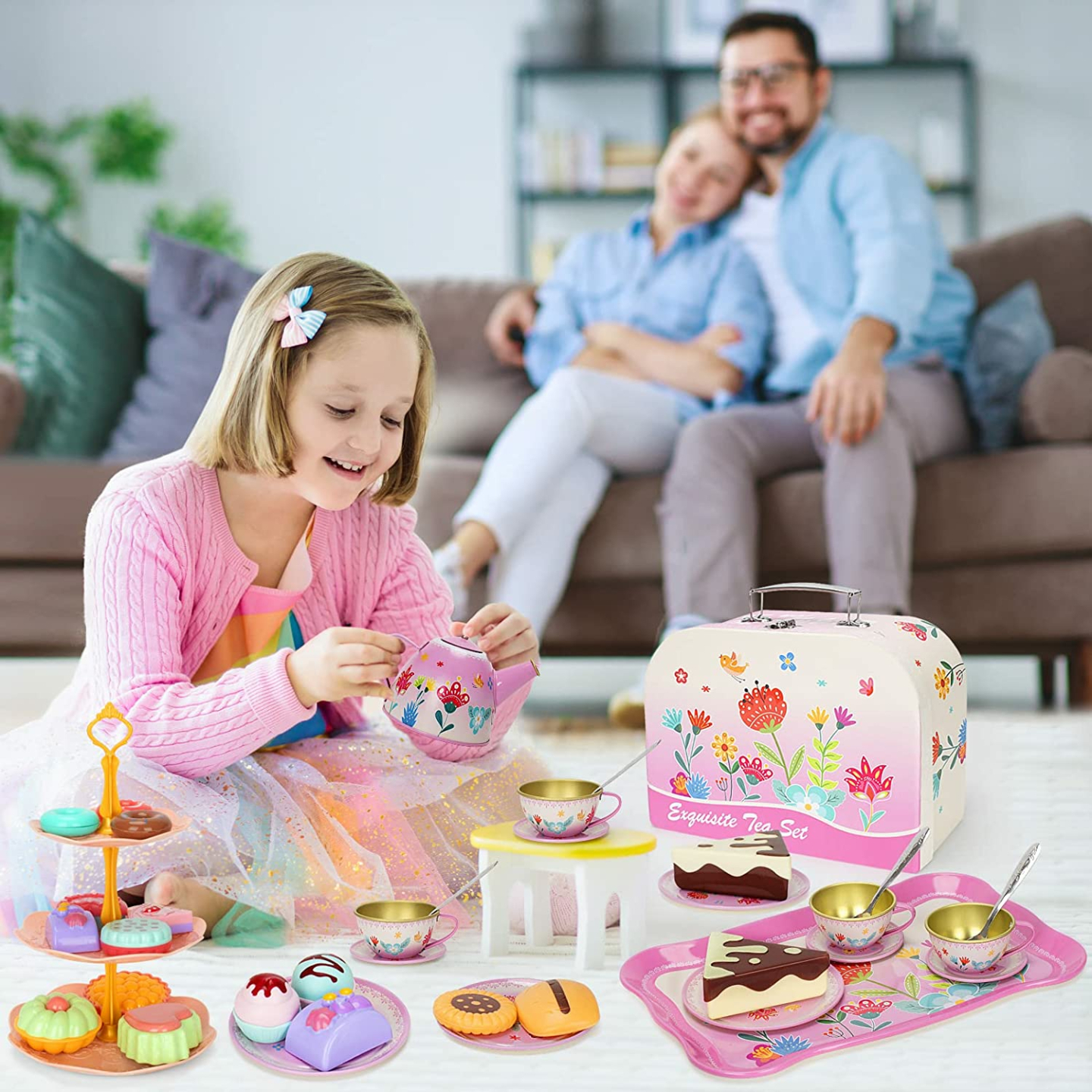 KMUYSL Girls Tea Party Set - 43 Pretend Play Toys