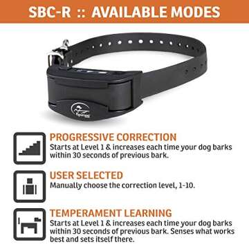 SportDOG Brand NoBark SBC-R Rechargeable Bark Static Collar for Dogs, Waterproof - Increase Calm Beh...