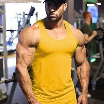 COOFANDY Men's 3 Pack Quick Dry Workout Tank Top Gym Muscle Tee Fitness Bodybuilding Sleeveless T Shirt