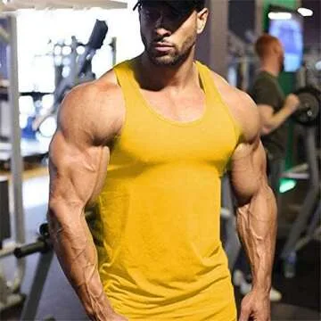 COOFANDY Men's 3 Pack Quick Dry Workout Tank Top Gym Muscle Tee Fitness Bodybuilding Sleeveless T Shirt