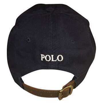 Polo Ralph Lauren Men's Leather Strap Embroidered Chino Baseball Cap