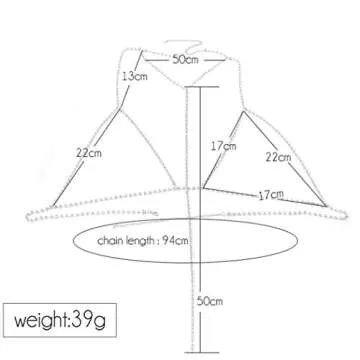 Nicute Boho Rhinestone Body Chain for Women and Girls