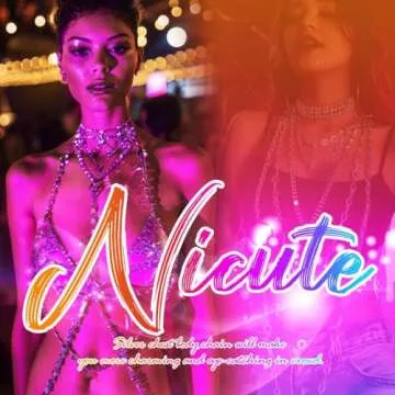 Nicute Boho Rhinestone Body Chain for Women and Girls