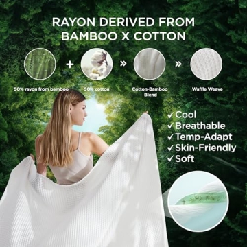 Bedsure Waffle Duvet Cover King for Hot Sleepers