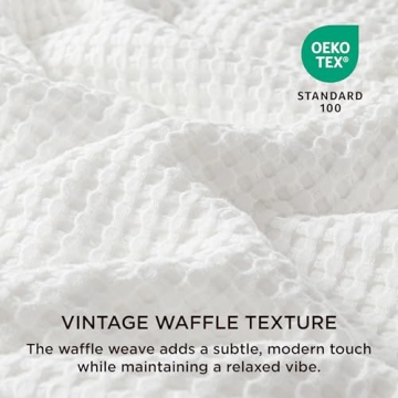 Bedsure Waffle Duvet Cover King for Hot Sleepers