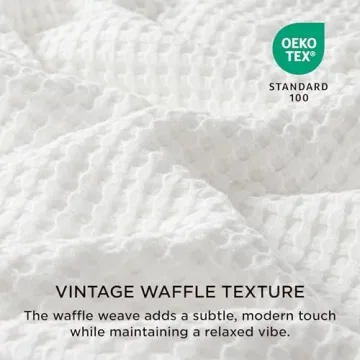 Bedsure Waffle Duvet Cover King for Hot Sleepers