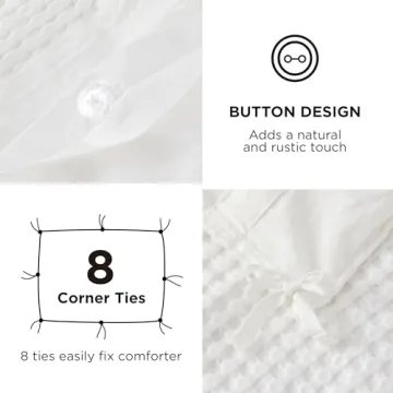 Bedsure Waffle Duvet Cover King for Hot Sleepers