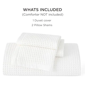 Bedsure Waffle Duvet Cover King for Hot Sleepers