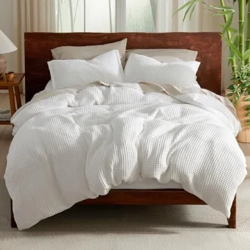 Bedsure Waffle Duvet Cover King for Hot Sleepers