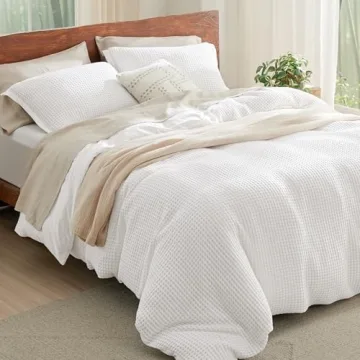 Bedsure Waffle Duvet Cover King for Hot Sleepers