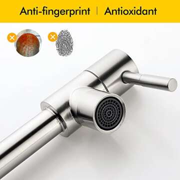 Elegant Fransiton Pot Filler Faucet with Dual Valve & 360° Rotation