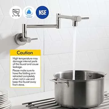 Fransiton Brushed Nickel Pot Filler - Stylish & Functional