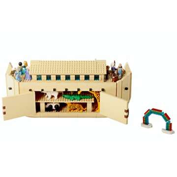Nativity Bricks Noah's Ark Building Block Set - 976 Piece Building Block Kit for Kids and Adults - Small Toy Brick Set Christmas Stocking Stuffer (Boys and Girls Ages 12+)