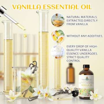 EVOKE OCCU Vanilla Essential Oil for Relaxation in The Home Office Living Room, Add to Diffuser Candle Soap - 4 Fl Oz