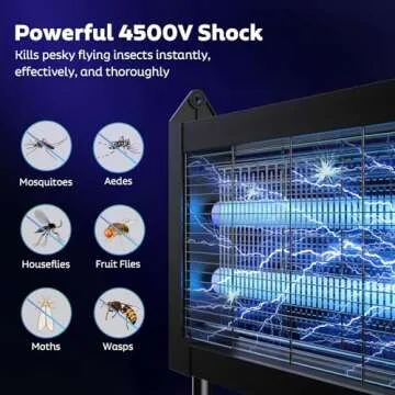 OnBeam Solar Bug Zapper Outdoor Mosquito Zapper Waterproof Electric Fly Zapper Rechargeable Lamp