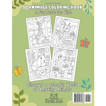 50 Animals Coloring Book for Kids with Fun Facts