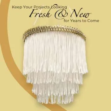 Trims By The Yard 4" Chainette Fringe Trim, Polyester-Made Decorative Fringe Trim, For Costumes, Uniforms, Home Decor, and Party Decorations, Washable Fringes, 5-Yard Cut, Turquoise